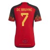 Maglia ufficiale Belgio De Bruyne 7 Casa Mondiali 2022 per Uomo